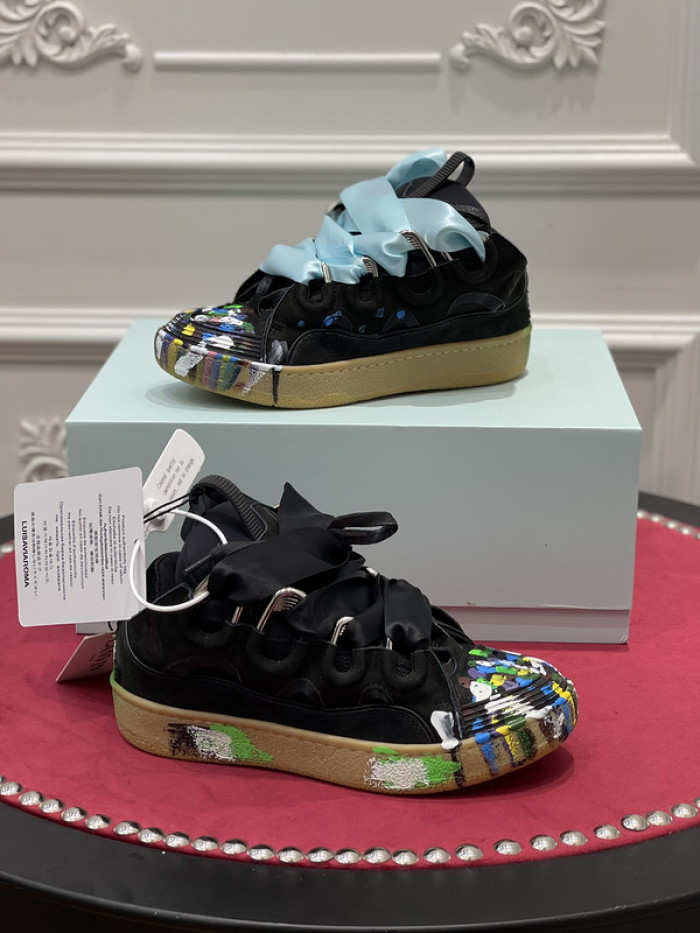 lanv1n leather curb sneakers