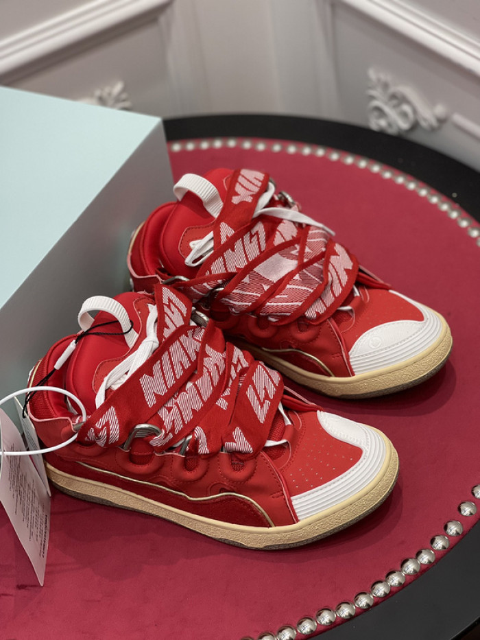 lanv1n leather curb sneakers