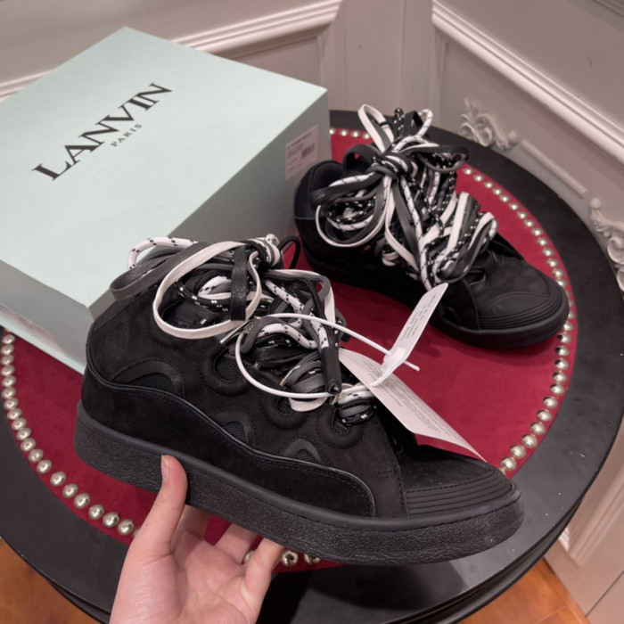 lanv1n leather curb sneakers