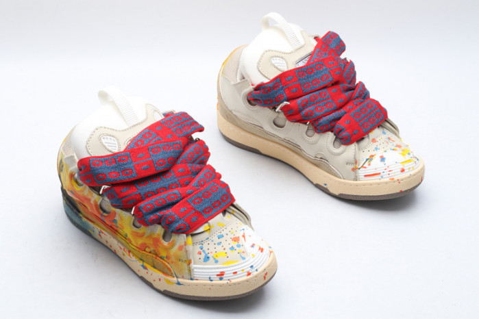 lanv1n leather curb sneakers