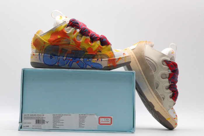 lanv1n leather curb sneakers