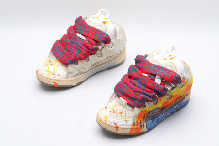 lanv1n leather curb sneakers