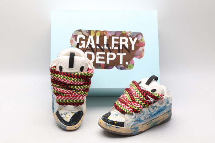 lanv1n leather curb sneakers