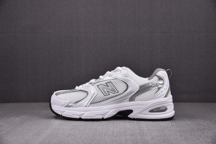 new balance 530 white silver metallic mr530ad
