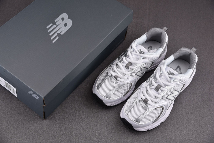 new balance 530 white silver metallic mr530ad