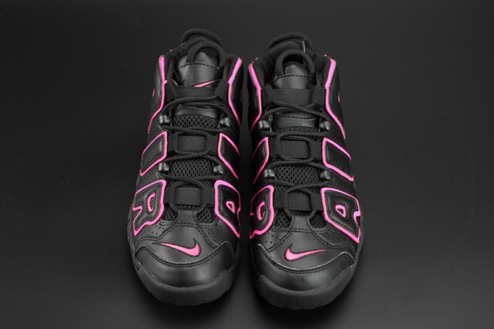 nike air more uptempo gs “hyper pink” black/ pink womens 415082-003