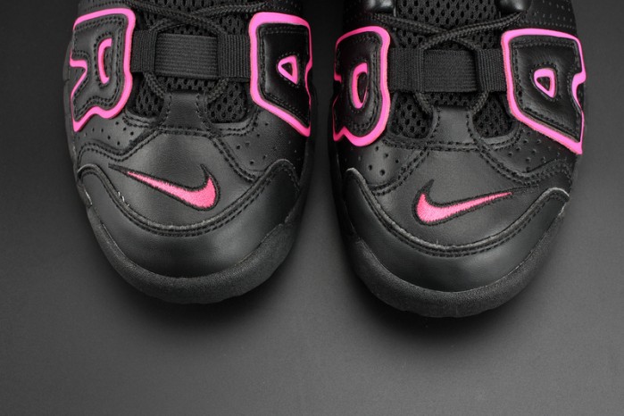nike air more uptempo gs “hyper pink” black/ pink womens 415082-003
