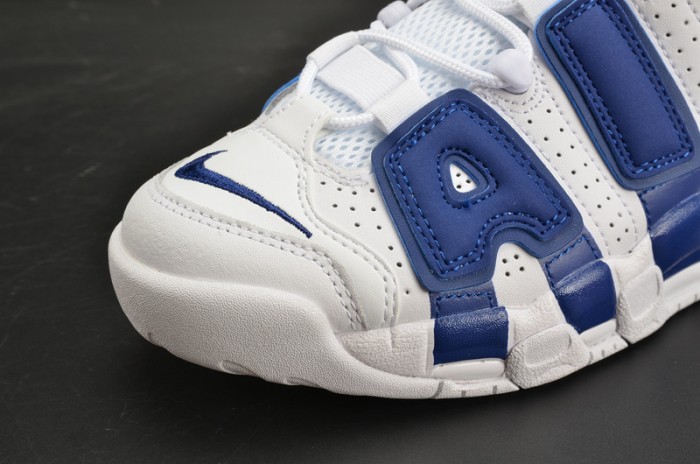 nike air more uptempo “knicks” white/deep royal blue womens 415082-103