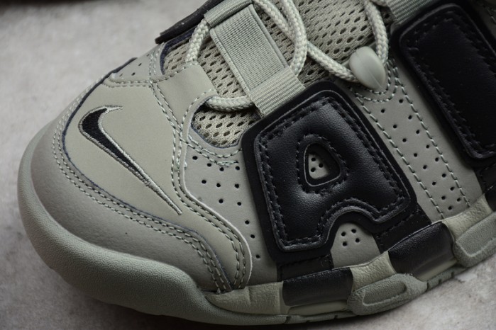 nike air more uptempo “dark stucco” dark stucco/black womens 415082-007