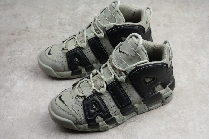 nike air more uptempo “dark stucco” dark stucco/black womens 415082-007