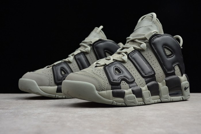 nike air more uptempo “dark stucco” dark stucco/black womens 415082-007