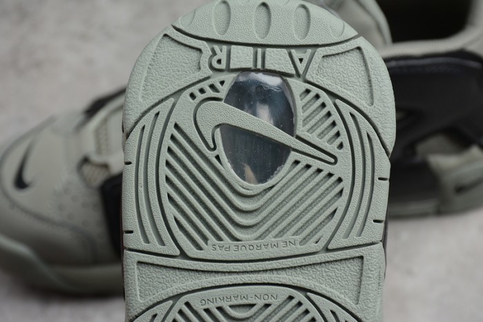 nike air more uptempo “dark stucco” dark stucco/black womens 415082-007